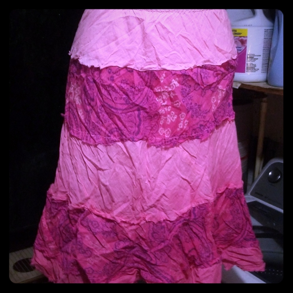 Tattered pink skirt